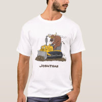 Drôle bulldozer de conduite de taureaux