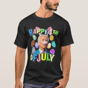T-shirt Drôle Bunny Joe Biden 4 juillet Joyeux Jour de Pâq