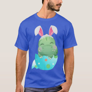 T-shirt Drôle Bunny Oreilles OEuf de Pâques Dinosaur Dino 