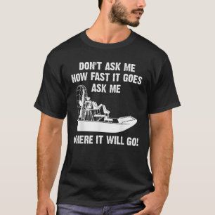 T-shirt Drôle Cadeau Aéronef Pour Hommes Cool Fast Airboat