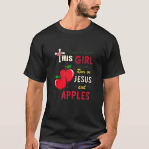 T-shirt Drôle Cadeau Aquarelle Fille Courir Sur Jésus Et L