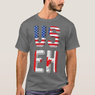 T-shirt Drôle cadeau canadien-américain Canada