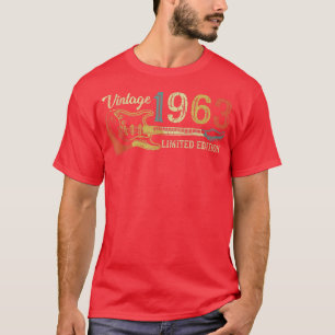 T-shirt Drôle cadeau d'anniversaire 1963 pour hommes Guita