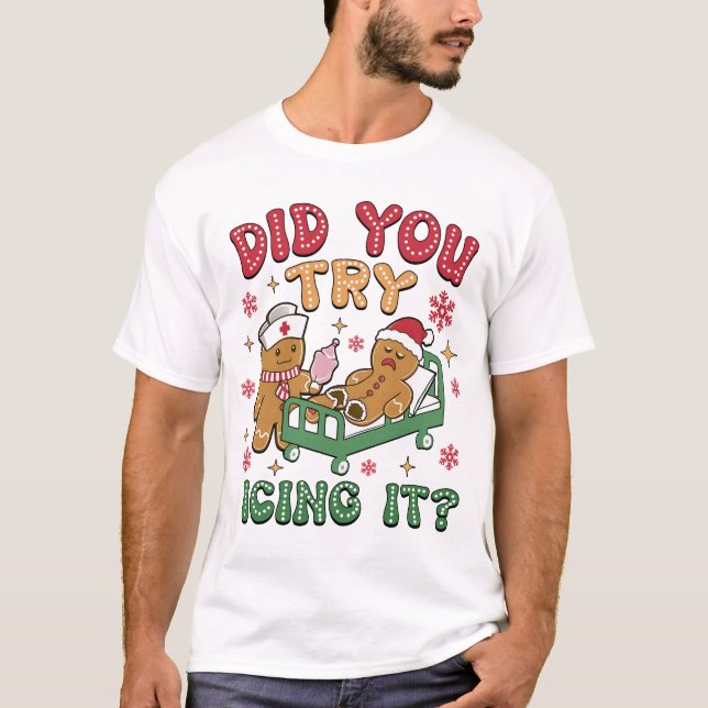 T-shirt Drôle cadeau de Noël pour l'infirmière - Humour pa (Devant)