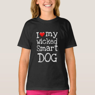 T-shirt Drôle cadeau de nouveauté J'AIME MON CHIEN REGARDÉ