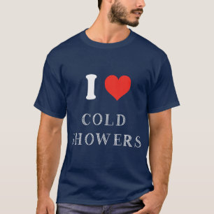 T-shirt Drôle cadeau douche froide J'aime douche froide
