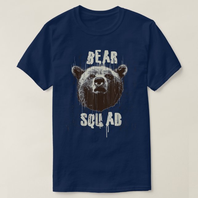 T-shirt Drôle cadeau - Escouade d'ours (Design devant)