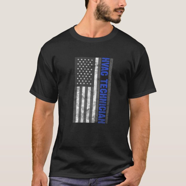 T-shirt Drôle cadeau HVAC Cool pour hommes Technicien HVAC (Devant)