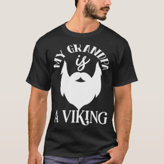 T-shirt Drôle Cadeaux De Barbe Mon Grand-Père Est Un Vikin