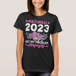 T-shirt Drôle Cadeaux De Retraite Pour Femmes 2023 Rose Mi