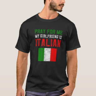 T-shirt Drôle Cadeaux Gag Italien Priez Pour Moi Ma Petit
