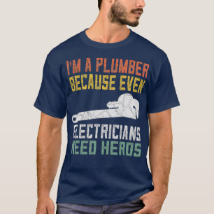 T-shirt Drôle Cadeaux Plumber Pour Hommes Plomberie Rétr