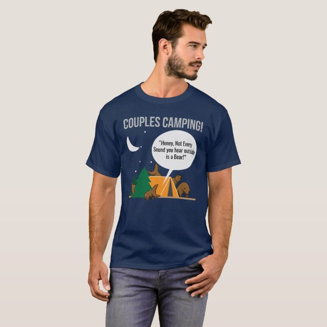 T-shirt drôle campant de campeur de couples (Devant entier)