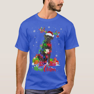T-shirt Drôle Canne Corso Chien Joyeux Noël Fête Famille