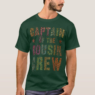 T-shirt Drôle CAPITAINE DE L'Empreinte de léopard D'ÉQUIPA