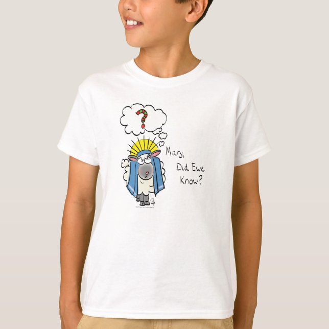 T-shirt Drôle caricature chrétienne de Noël (Devant)