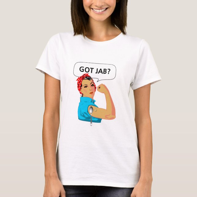 T-shirt Drôle caricature de femme au poignet (Devant)