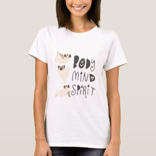 T-shirt Drôle Carlins de Yoga