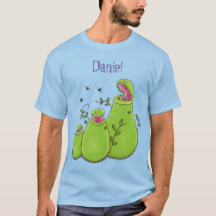 T-shirt Drôle carnivore carnivore carnivore plante dessin 