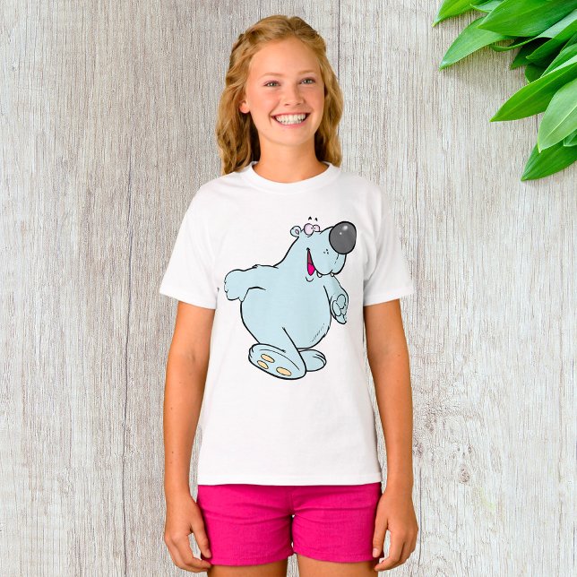 T-shirt Drôle Carton Polaire Ours Bleu Maigre Caractère Bl (Créateur téléchargé)