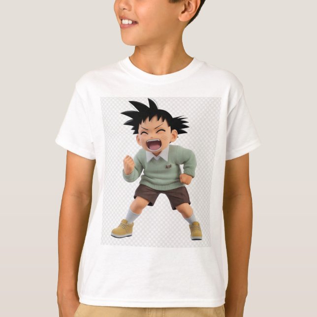 T-shirt Drôle Cartoon Boy - Jouer Tee