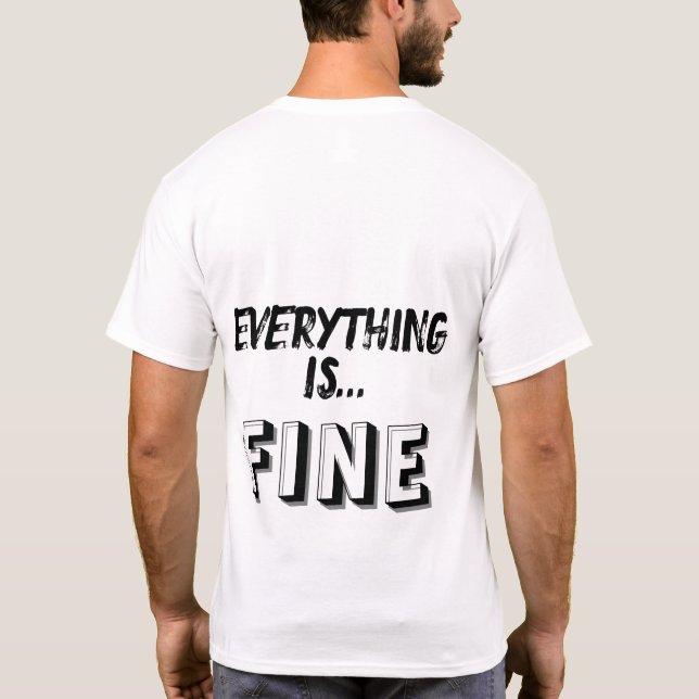T-shirt Drôle Cartoon du travailleur de bureau - Tout va b (Dos)