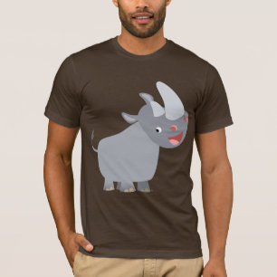 T-shirt Drôle Cartoon Rhino