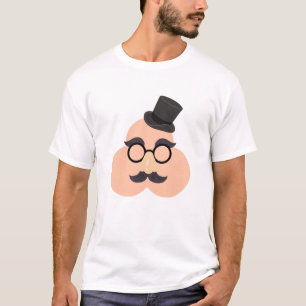 T-shirt Drôle Cartoon Visage déguisé.