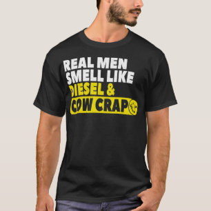 T-shirt Drôle Cattleman Cadeau Les vrais hommes sentent co