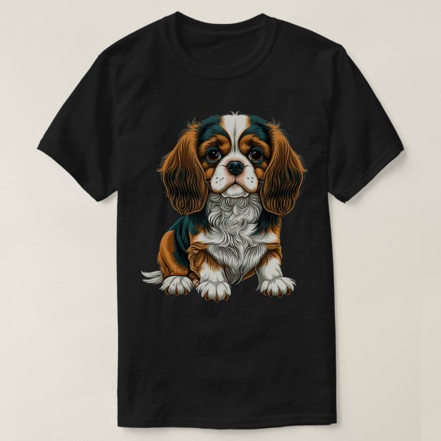 T-shirt Drôle Cavalier King Charles Spaniel mignonne (Design devant)