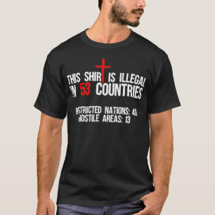 T-shirt Drôle Ceci Est Illégal Dans 53 Pays Cadeaux Homm