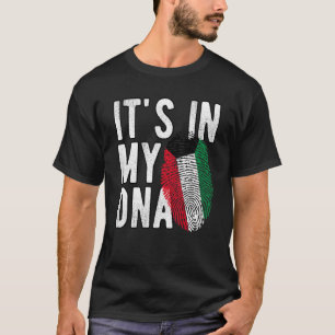 T-shirt Drôle, c'est dans mon ADN Empreinte du drapeau du