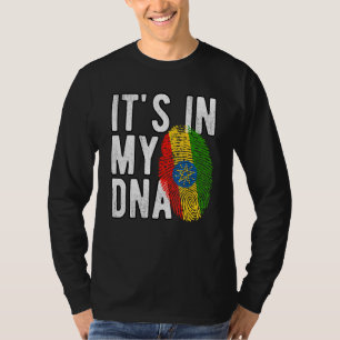 T-shirt Drôle, c'est dans mon ADN Empreinte du drapeau éth