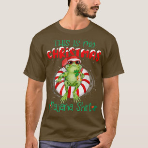 T-shirt Drôle, c'est mon Noël Pyjama Frog Noël