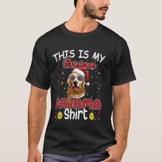 T-shirt Drôle C'est Mon Pyjama De Noël Retriever D'or