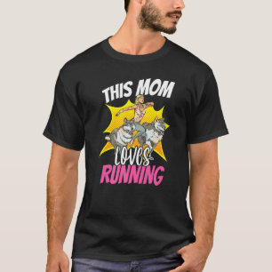 T-shirt Drôle Cette Maman Aime Courir Loup Husky Jogging M