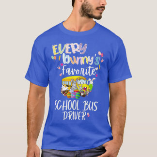 T-shirt Drôle Chaque bunnyx27s conducteur de bus scolaire