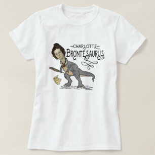 T-shirt Drôle Charlotte Bronte Saurus Dinosaur Lecteur de