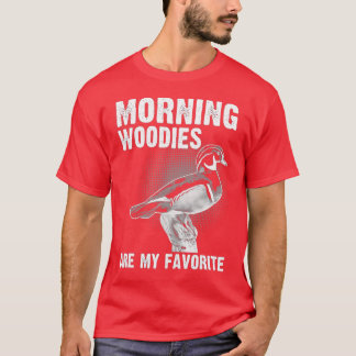 T-shirt Drôle Chasse De Canard Le Matin Les Bois Sont Mon