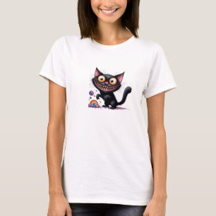T-shirt Drôle chat bizarre