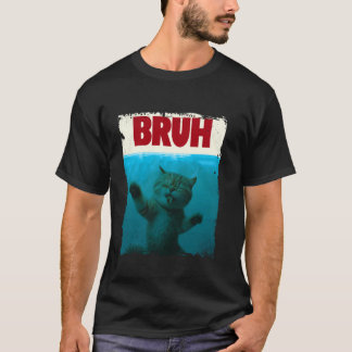 T-shirt Drôle Chat Bruh Chat Mème cadeau pour garçons Homm