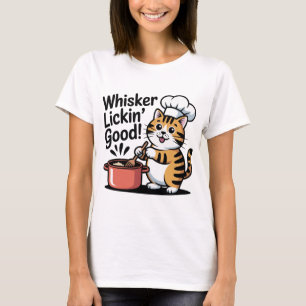 T-shirt Drôle Chat Chef Tee Cuisine Humour Graphique T- Ch