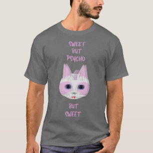 T-shirt Drôle Chat Crazy Chat Kitten Kitty