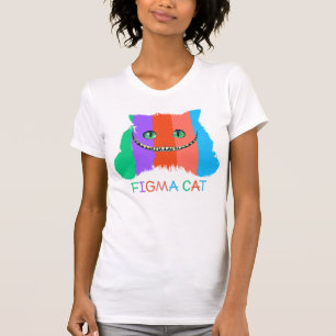 T-shirt drôle chat figma et chat coloré