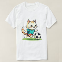 Drôle Chat Jouer Football Cute Chat vintage