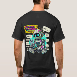 T-shirt 🤖 Drôle Chatbot Parlant À Lui-Même Conversation