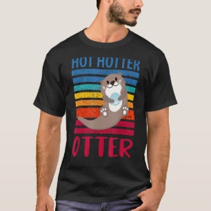 T-shirt Drôle Chaud Plus chaud Loutre Loutre Amour Dire Po