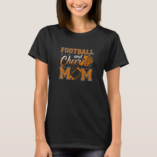 T-shirt Drôle Cheerleader Maman Football et Cheer Mom (Devant)