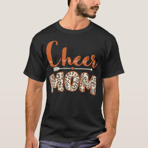 T-shirt Drôle Cheerleader Maman Leopard Cheetah Imprimer