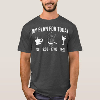 T-shirt drôle chef cuisine cuisinier hobby mon plan pour a